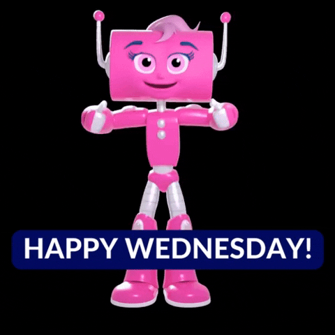 Pink Bot Dance Happy Blessed Wednesday GIF