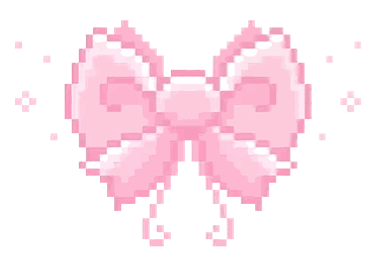 Pink Bow Pixel Art