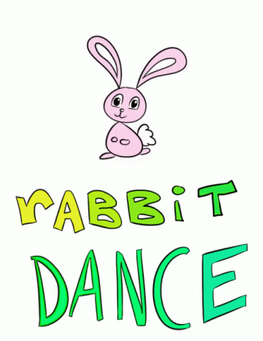 Pink Bunny Dancing Text GIF