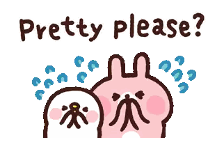 Pink Bunny Sticker Pretty Please
