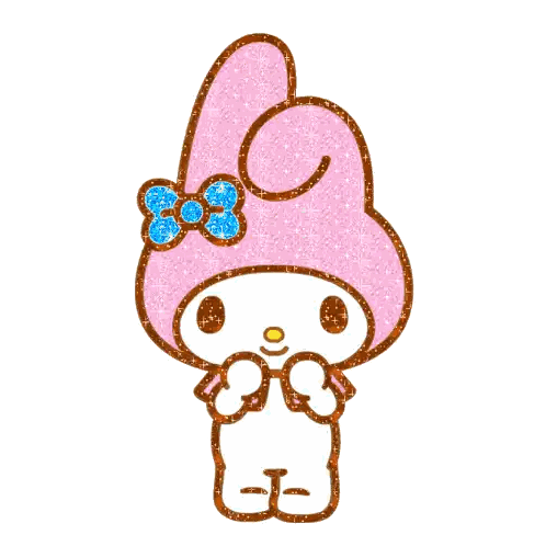 Pink Bunny with Blue Bow