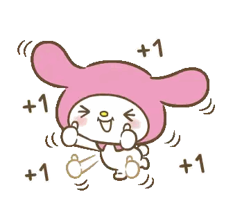 Pink Bunny with Number 1