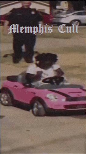 Pink Car With Memphis Cult