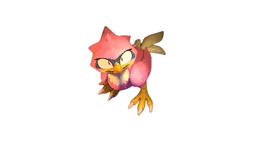 Pink Cartoon Bird Flying