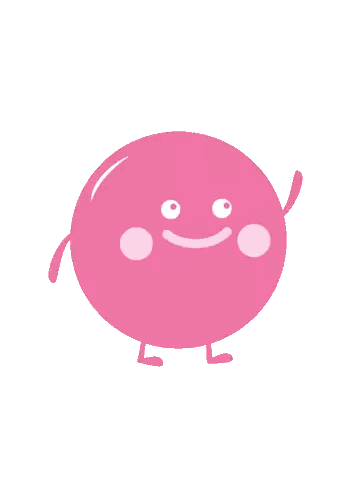 Pink Cartoon Character Holding Pink Heart