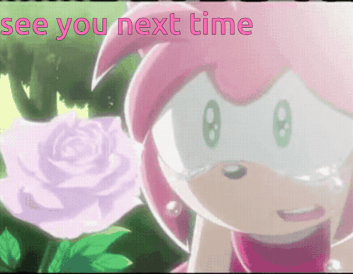 Pink Cartoon Character See You Next Time GIF