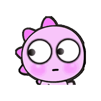 Pink Cartoon Character With Big Eyes