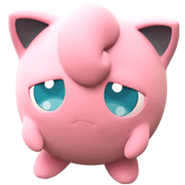 Pink Cartoon Character With Blue Eyes Sad GIF