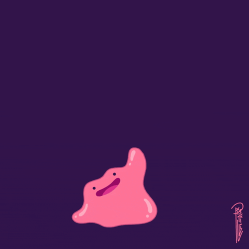 Pink Cartoon Character With Swirl in Hair