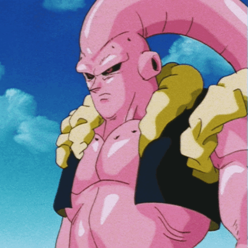Pink Cartoon Character with Yellow Glove on Shoulder