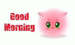 Pink Cartoon Face Good Morning