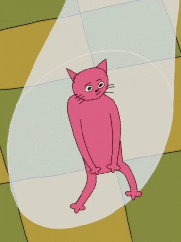 Pink Cat Party Dress Up GIF