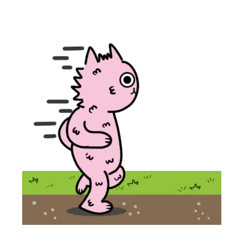 Pink Cat Running