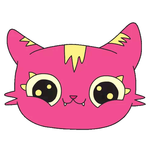 Pink Cat With Big Eyes