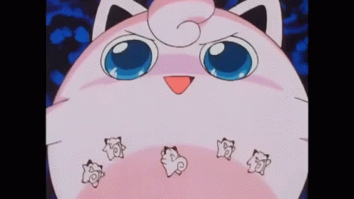 Pink Cat With Blue Eyes and Red Nose Surrounded by Stars