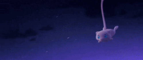 Pink Cat With Blue Eyes on Purple Background