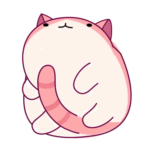 Pink Cat With C on Tail