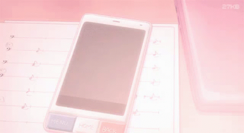 Pink Cell Phone With Home And Back Buttons GIF