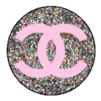Pink Chanel Logo Surrounded by Glitter