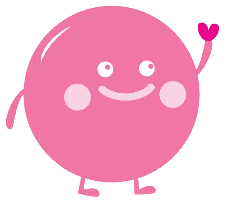 Pink Circle Holding Heart