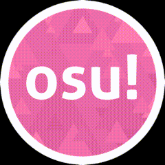 Pink Circle Saying Osu