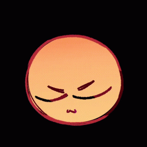 Pink Circle With Hearts and Cartoon Face