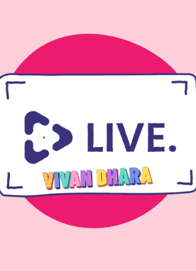 Pink Circle With Live Vivan Dharma Sign