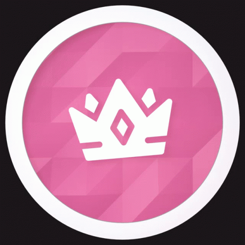 Pink Circle With White Crown
