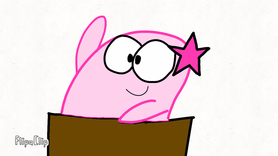 Pink Creature Cartoon Cute Wave GIF