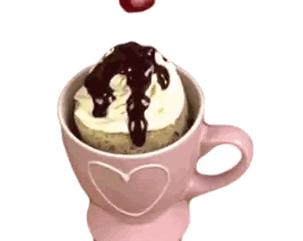 Pink Cup With Heart and Cupcake