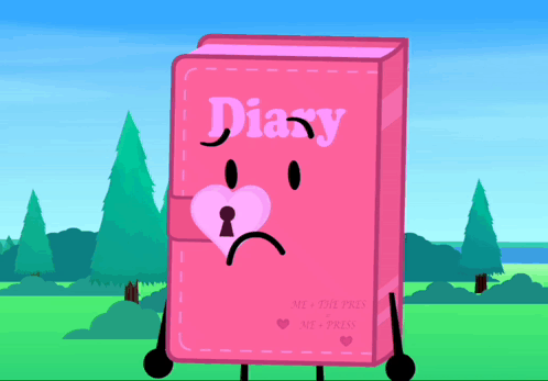 Pink Diary With Face