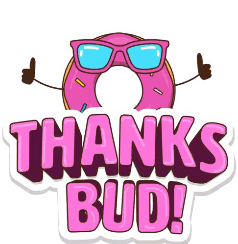 Pink Donut With Sunglasses Giving Thumbs Up