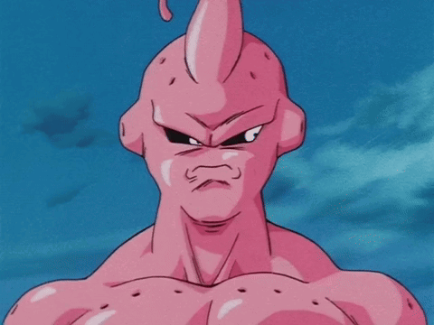 Pink Dragon Ball Z Character with Blue Sky