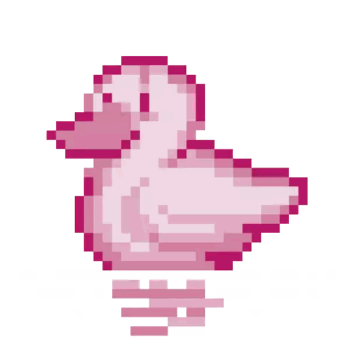 Pink Duck Pixel Art