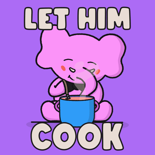 Pink Elephant Let Him Cook GIF