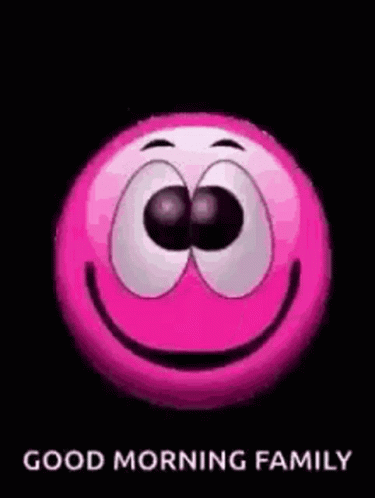 Pink Emoji Wink Good Morning Family GIF