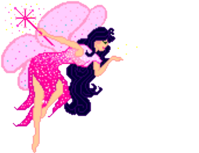 Pink Fairy Blowing Hearts GIF