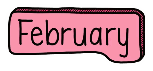 Pink February Sign