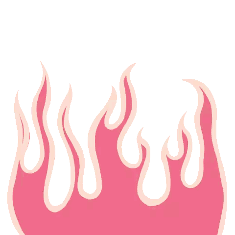 Pink Flames with Lines