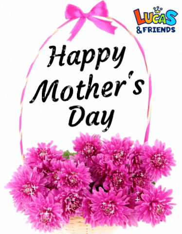 Pink Flower Basket Happy Mother's Day