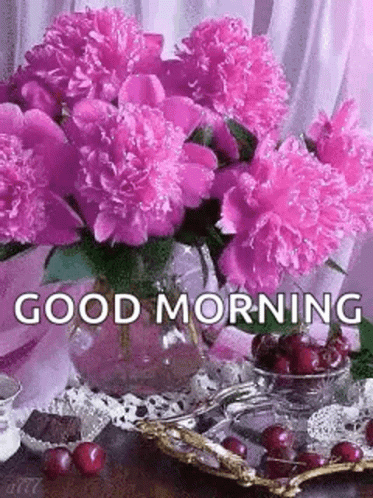Pink Flower Special Good Morning GIF