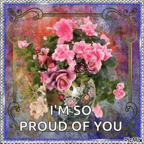 Pink Flowers Vase I M So Proud Of You