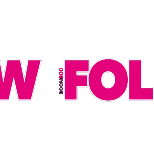 Pink Follow Text