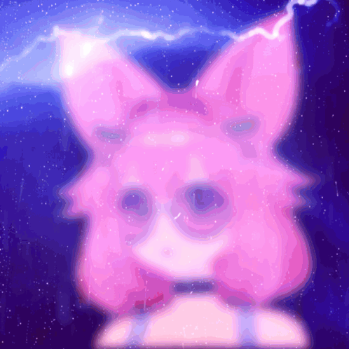 Pink Fox Drawing