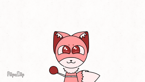 Pink Fox With Boxing Glove