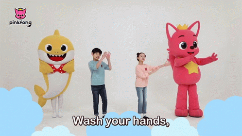 Pink Frog Baby Shark GIF