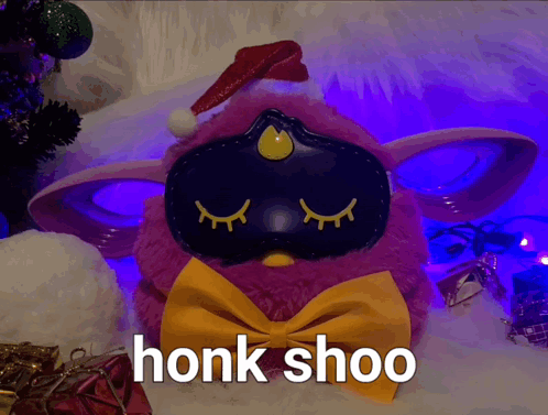 Pink Furby Saying Honk Shoo