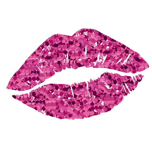Pink Glitter Lips Silhouette