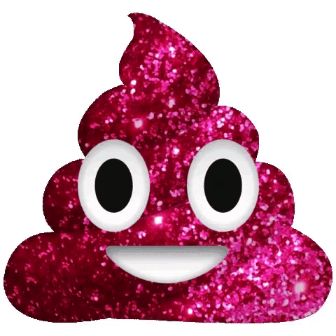 Pink Glitter Poop With Smiley Face