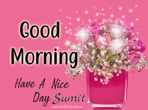 Pink Good Morning Greeting Card